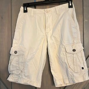 Quicksilver Khaki boys size 25 waist cargo shorts